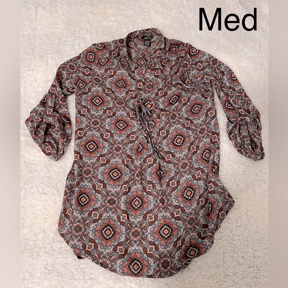 Pink paisley blouse